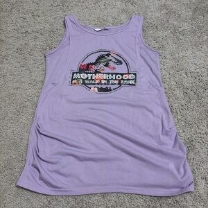 Maternity/Nursing “Motherhood is a walk in the park” Jurassic park tank top